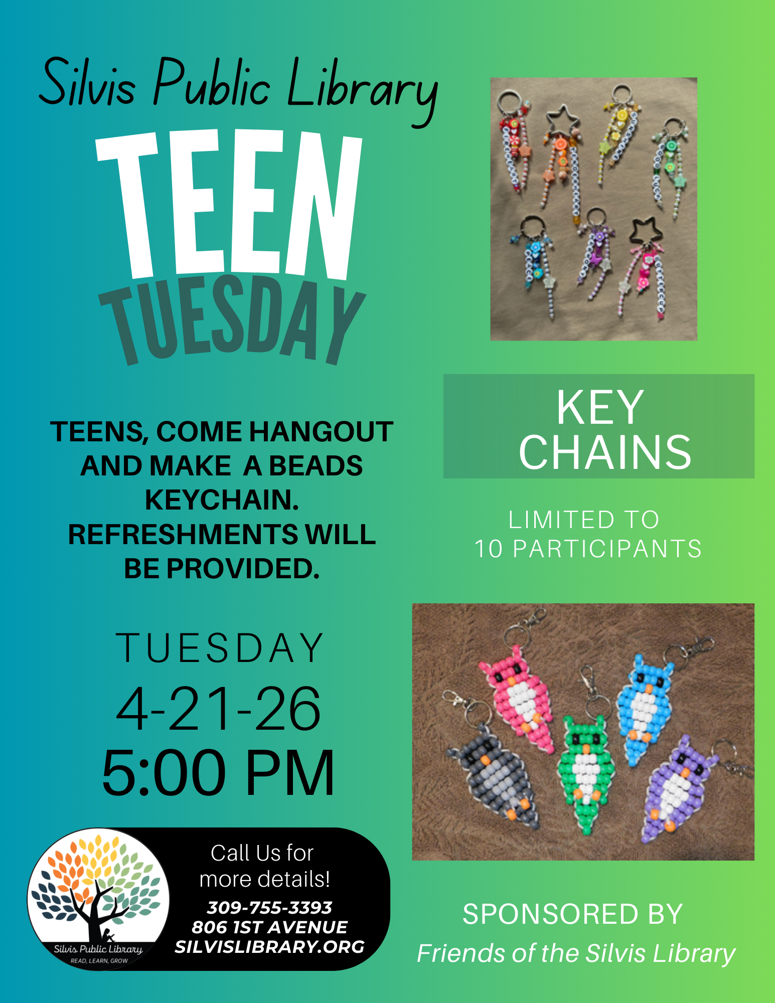 Teen Tuesday Beads Key Chain