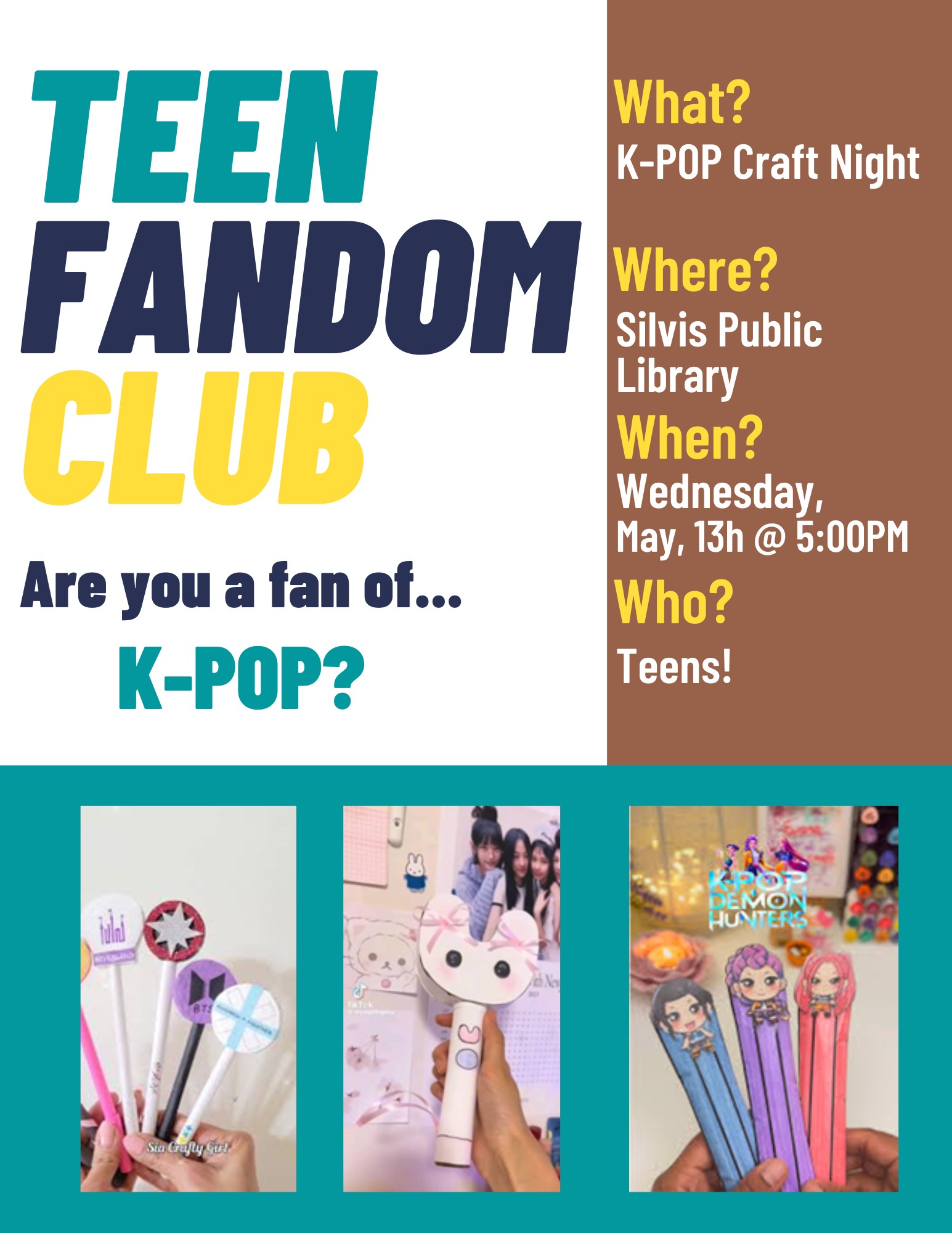 Teen Fandom Club K-POP Craft Night