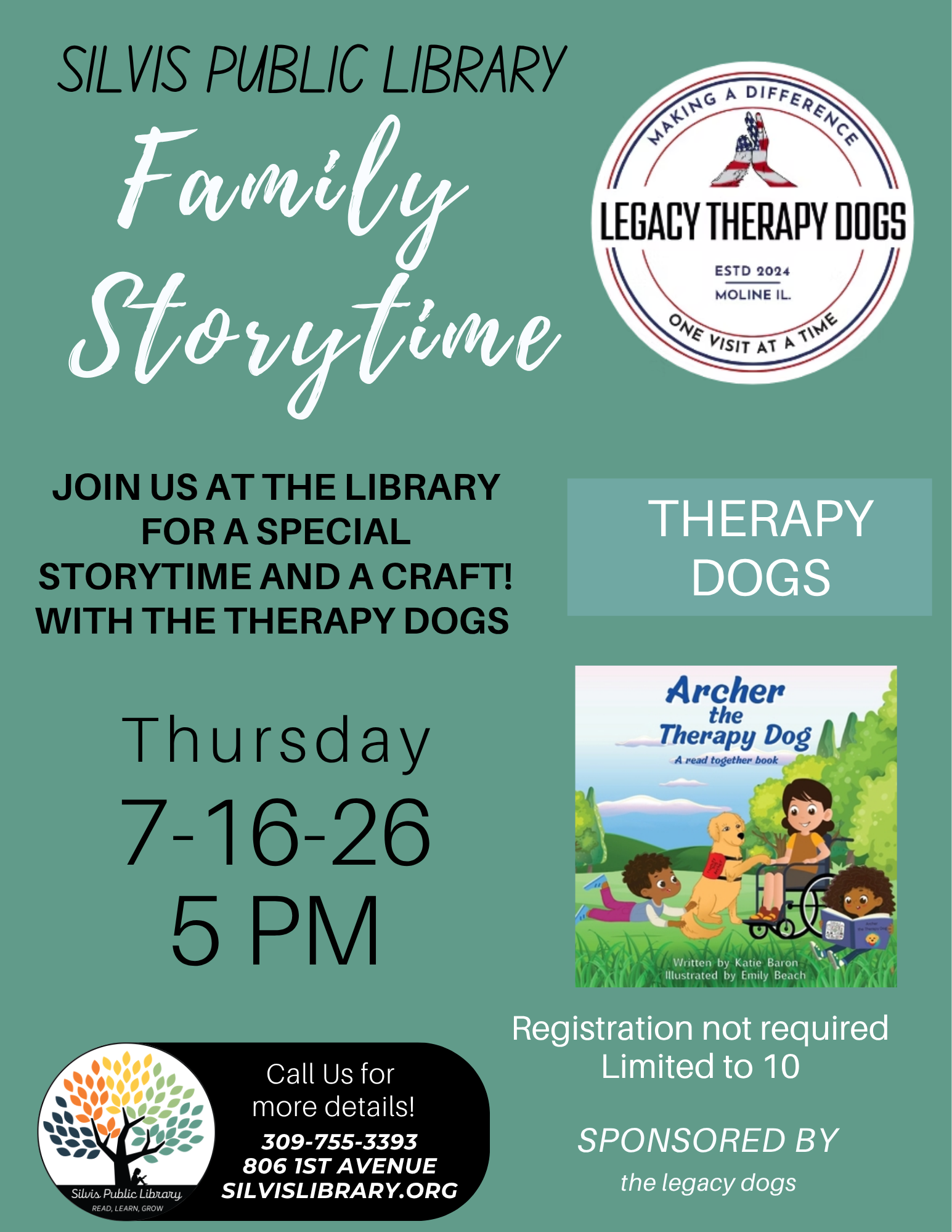 Family Storytime The Therapy Dogs