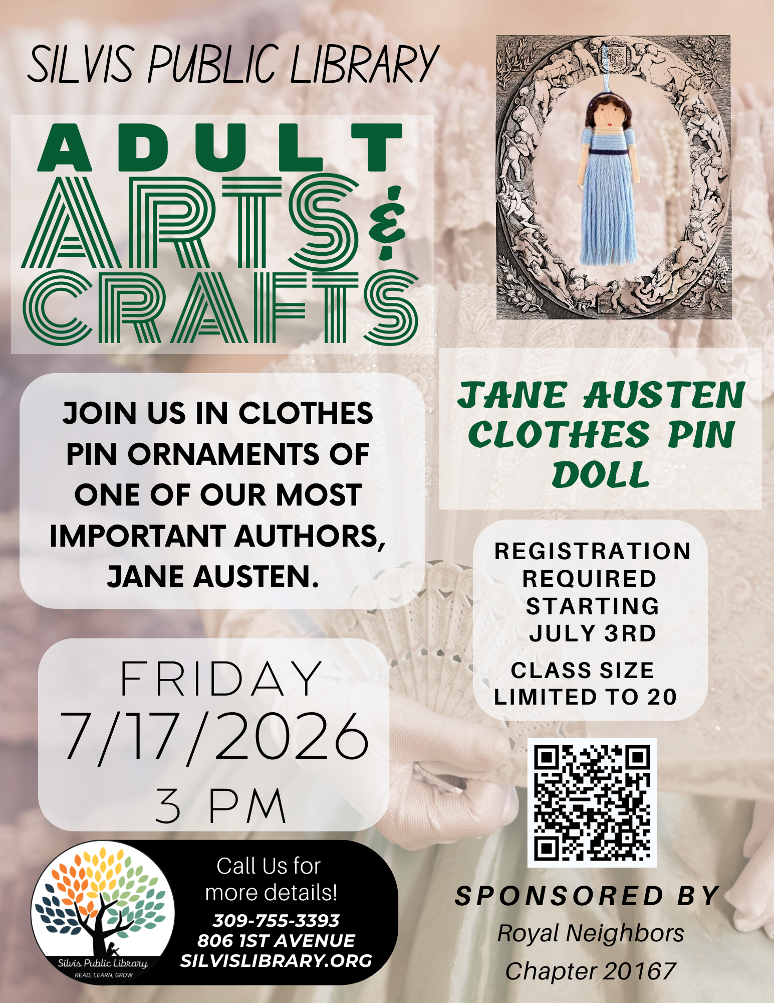 AAC - Jane Austen Clothes Pin Doll