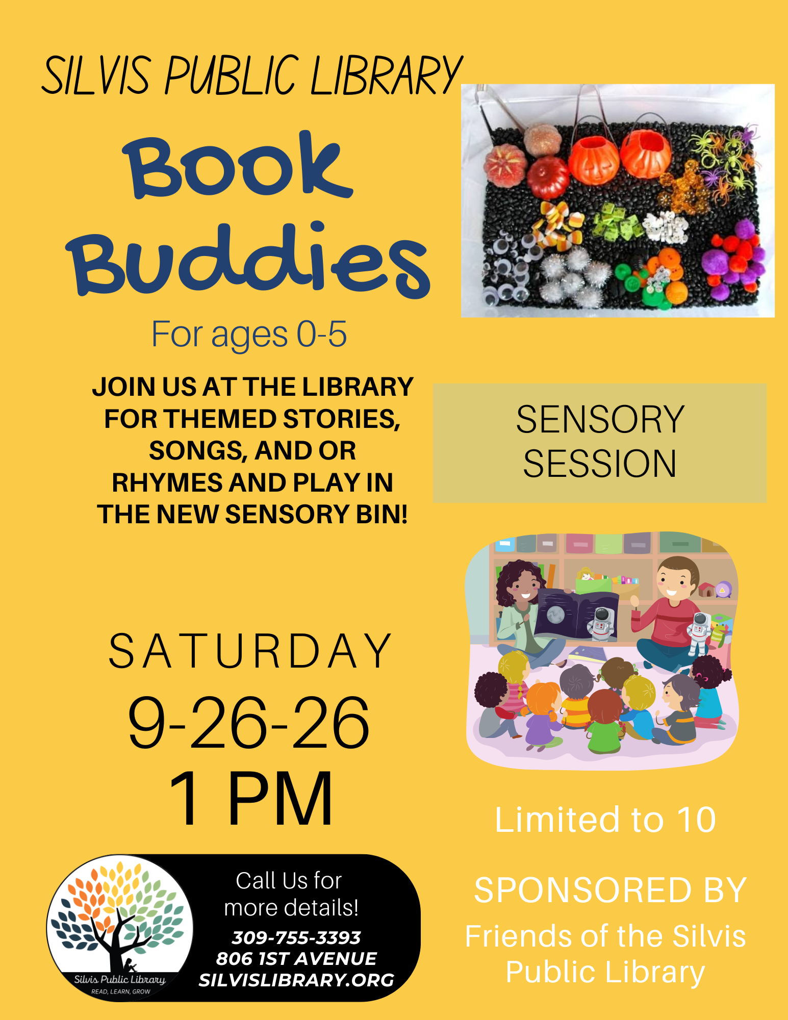9-26-26 Book Buddies Sensory Session (Spooky Creatures)